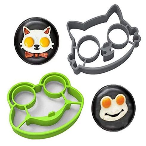 AussieSuperStore Homeware Supplies Non Stick Silicone Fried Egg Molds (Cat & Frog) Non Stick Silicone Fried Egg Molds Cat & Frog | Sunny Side up Moulds CBCATFROGEGGKIT